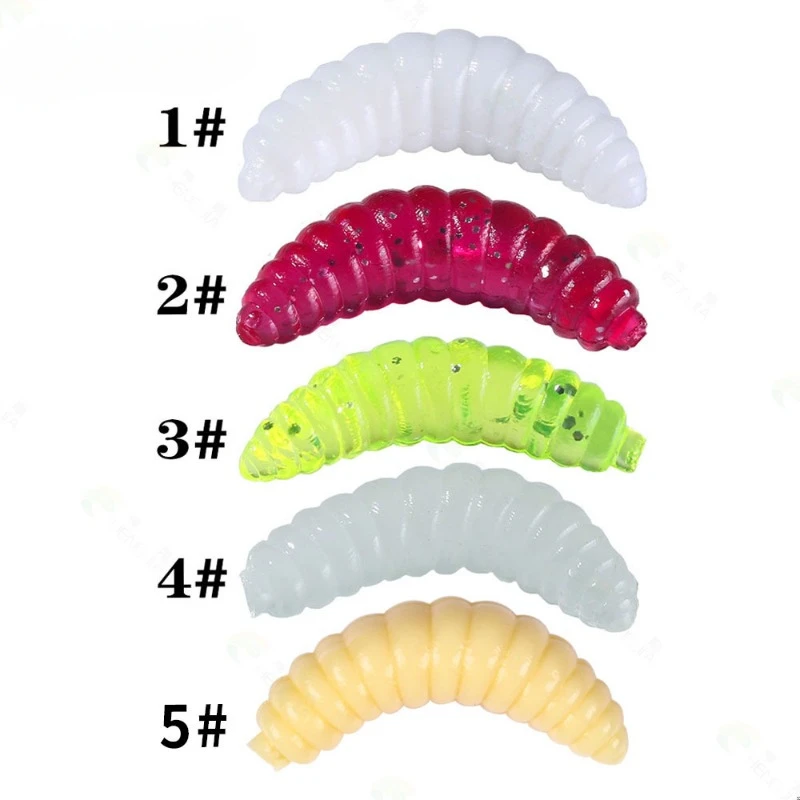 Señuelo de pesca artificial de silicona, cebo blando de 2cm y 0,5g, bug de pan amarillo, novedad - imagen 5