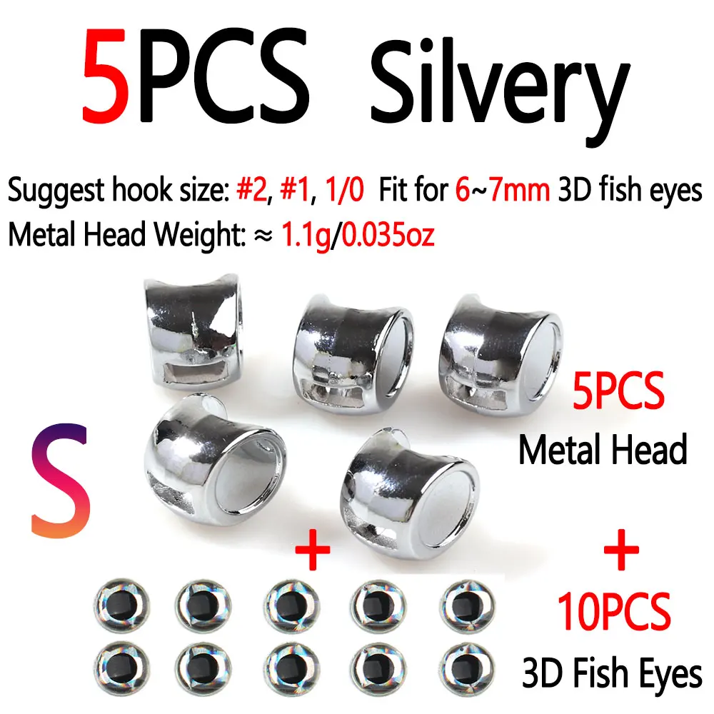 5pcs Silvery S