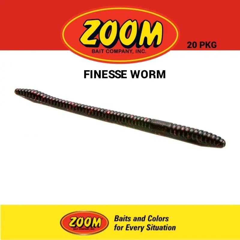 Zoom Finesse-gusano de carretera, cebo blando, gusano de fideos sin plomo, pesca fina, grupo de pesca de 4,5 pulgadas en los Estados Unidos