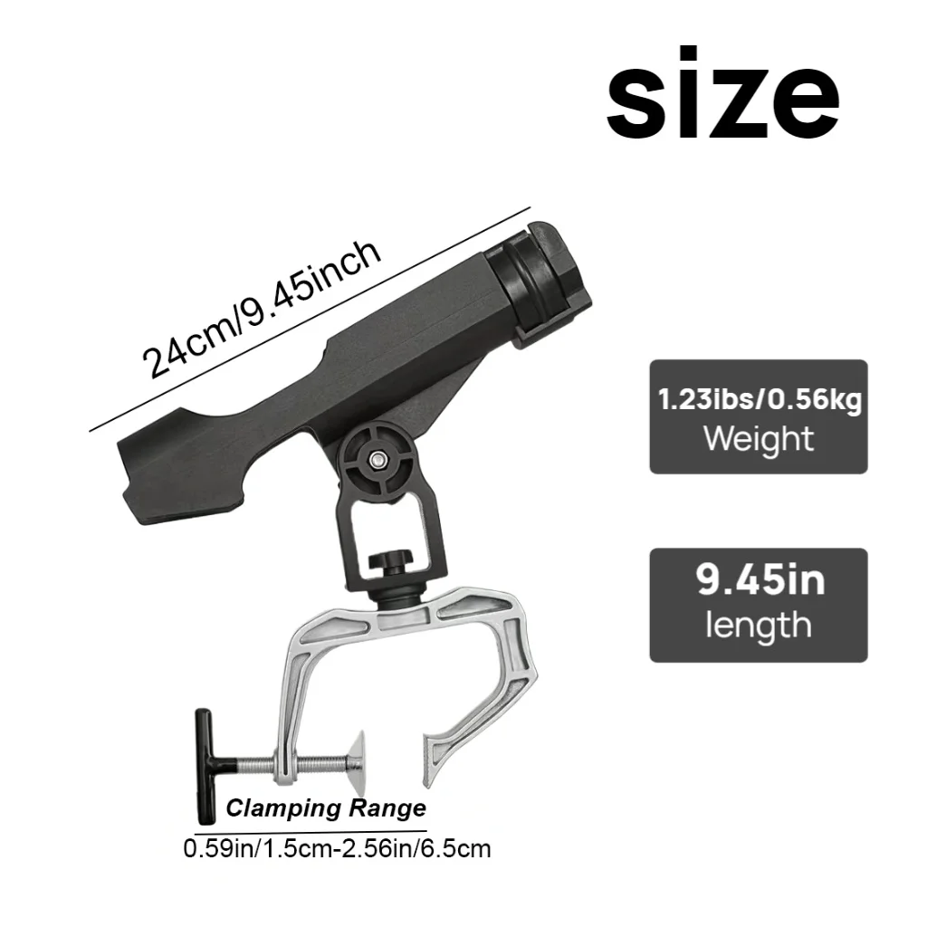 JSFUN Soporte multifuncional de pesca con asiento giratorio - imagen 2