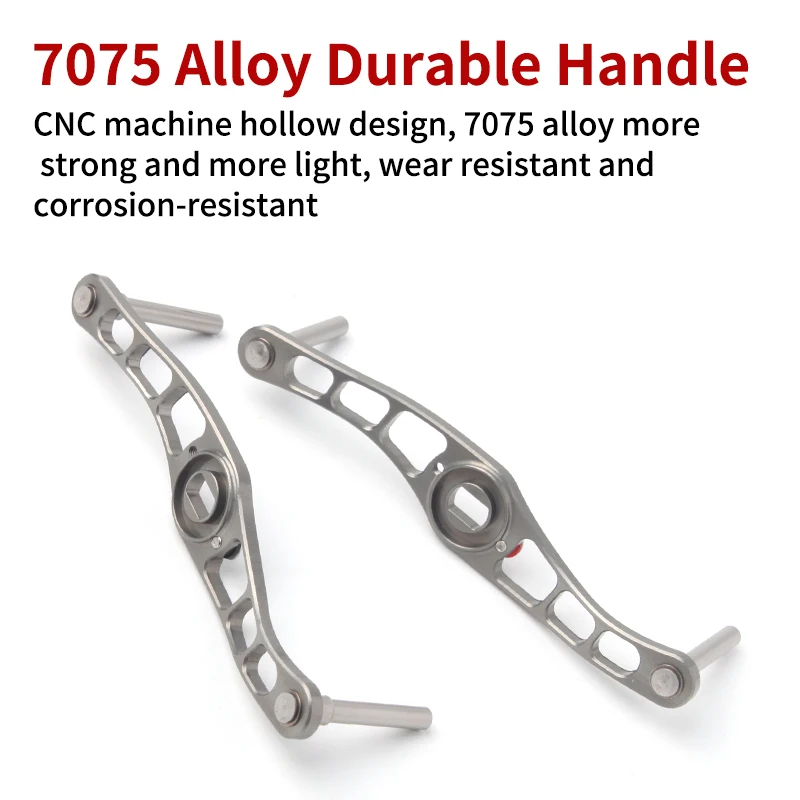 RUKE, 1 pieza, mango de carrete de pesca, mango de aleación con perilla de goma de corcho para Dai/Shi/Abu, tamaño del agujero de Baitcasting 7*4/8*5mm de longitud 105mm DIY - imagen 5