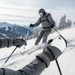 Guantes cálidos de esquí, manoplas impermeables de felpa gruesas para hombres y mujeres, guantes cálidos de invierno para exteriores a prueba de viento con dedos completos