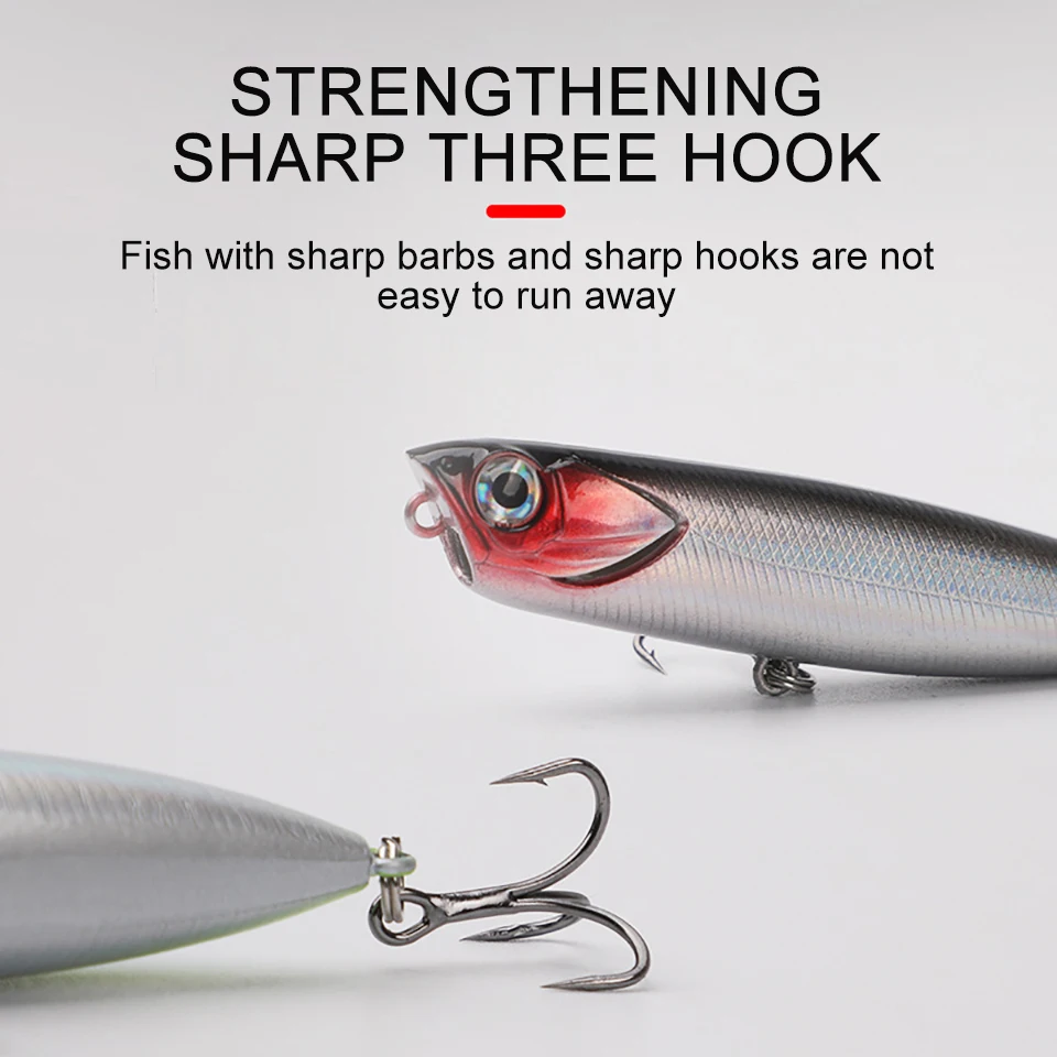 WALK FISH-señuelo de lápiz Topwater, cebo de 5,5g y 10g, flotante, Whopper Plopper, aparejos de Pesca, 1 piezas, nuevo - imagen 4