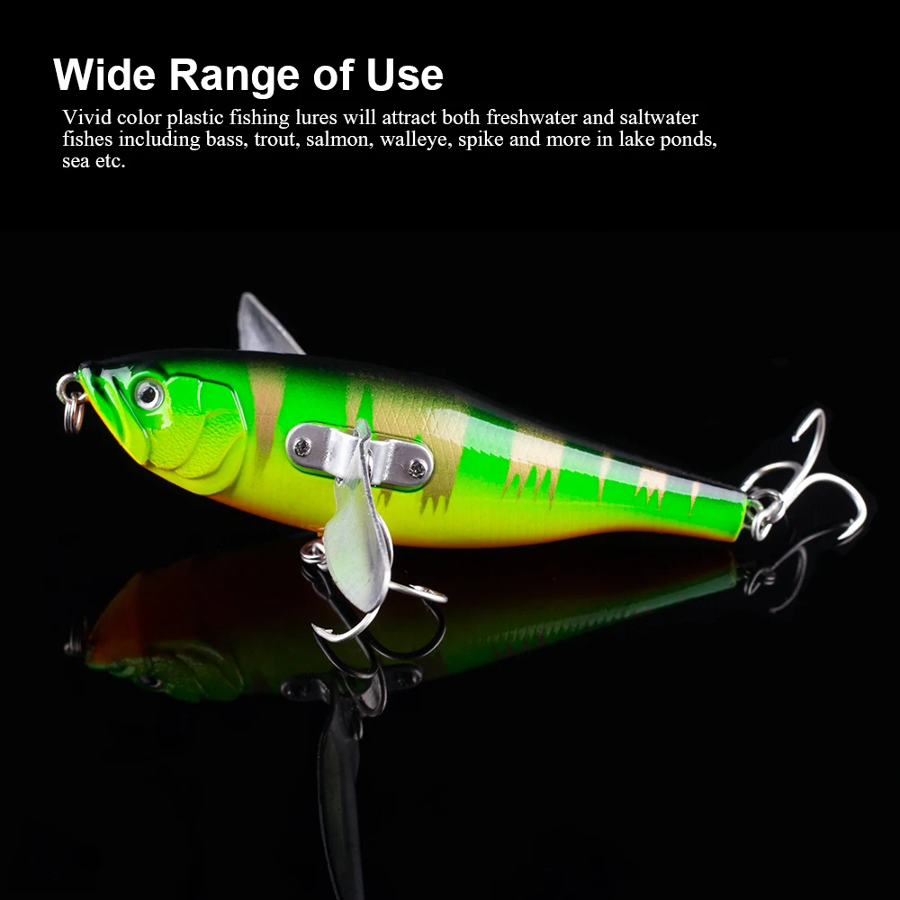 115mm/3,5g Topwater Popper cebo flotante señuelo de Pesca cuerpo duro alas de Metal inoxidable Wobbler Swimbait Pesca Lucio aparejos de lubina - imagen 3