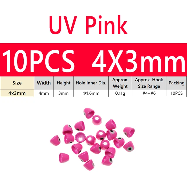 10PCS 4x3mm Pink