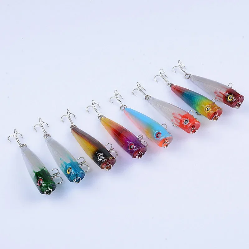 Luya-Cebo de onda de superficie de agua de 8 colores, cebo falso biomimético láser de plástico, 6,5 cm/6,6g - imagen 5