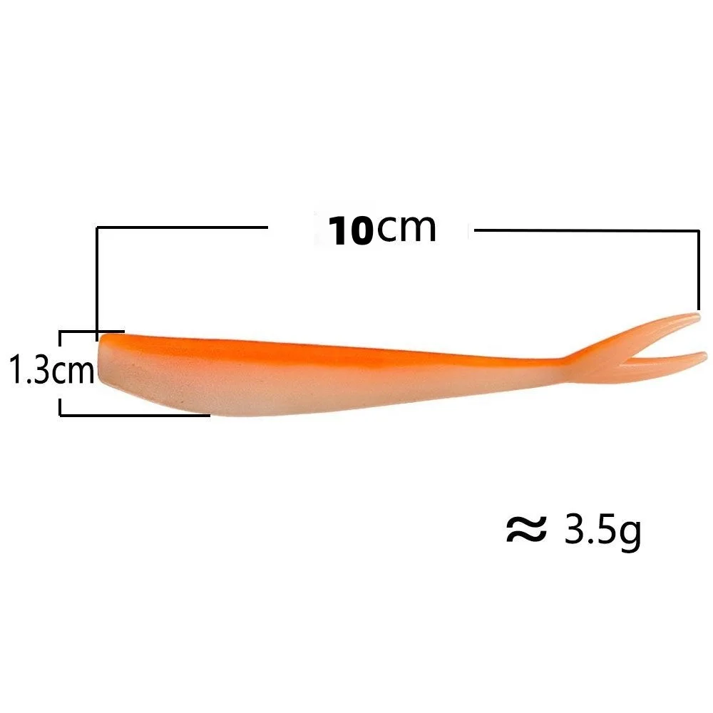 Señuelos de vinilo cola bifurcada 10 cm – Para lubina en mar y agua dulce - imagen 4
