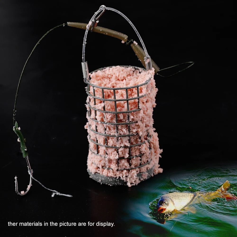 FTK-jaula de cebo de Metal estilo europeo lituania, 30g-60g, accesorios de pesca, alimentador de pájaros cilíndrico de Metal, pesca - imagen 2