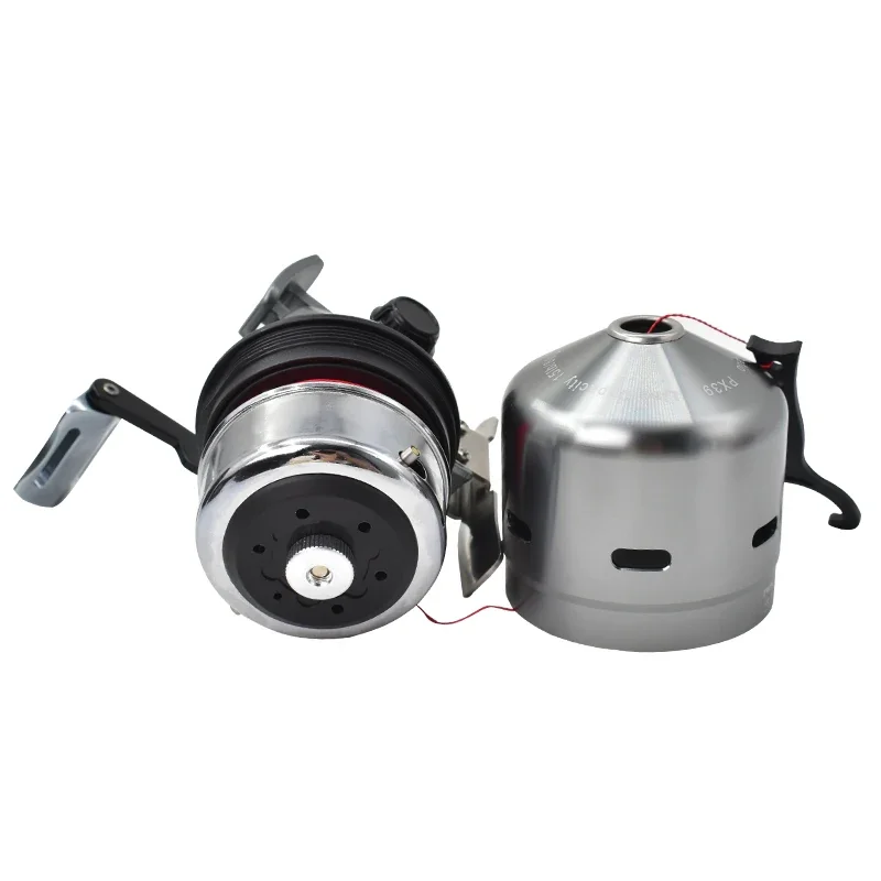 Rueda de pesca cerrada profesional de alta calidad PX39, rueda de pesca de Metal de aleación de aluminio de alta resistencia, rueda de pesca con tirachinas - imagen 5