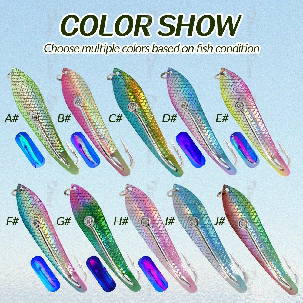 TOLU Spoon 3-4.5 pulgadas – Cebo metálico para jigging en aguas profundas - imagen 5
