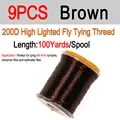 9pcs Brown