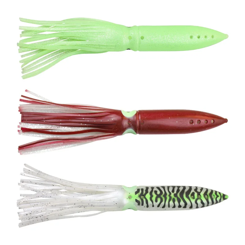 Señuelo de cebo suave de calamar y pulpo luminoso, 1 unidad, 31cm/67g, acción de natación realista, columpio, aparejos de pesca - imagen 5