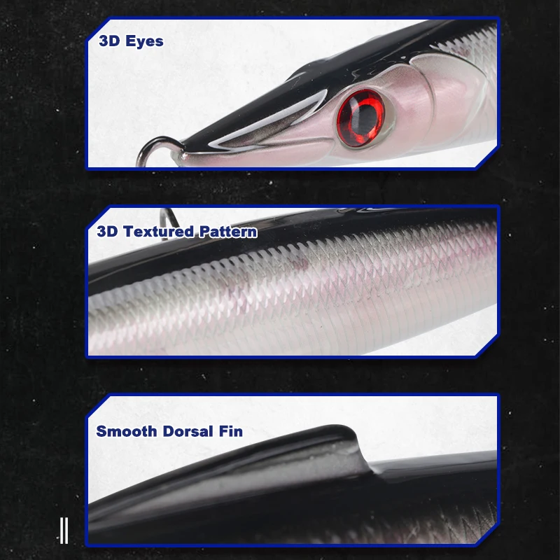 Señuelo de pesca con lápiz D1 ChiLume 130F, 130mm, 25g, cebos flotantes WTD de fundición larga, Wobbler, Stickbait, aparejos de pesca para Lucio DT3022 - imagen 4