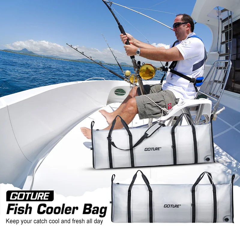 Goture pesca en el mar peces vivos bolsa térmica aislada bolsa de pescado impermeable bolsa enfriadora de pesca frescura retención de 72 horas plegable