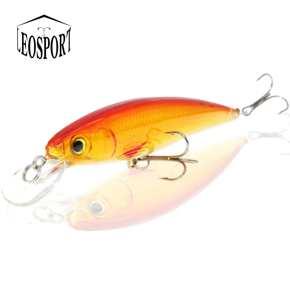 LEOSPORT-señuelo de pesca de pececillos flotantes, cebo Artificial duro láser, ojos 3D, 11cm, 13,4g, Wobblers, Crankbait, Minnows, 1 piezas - imagen 5