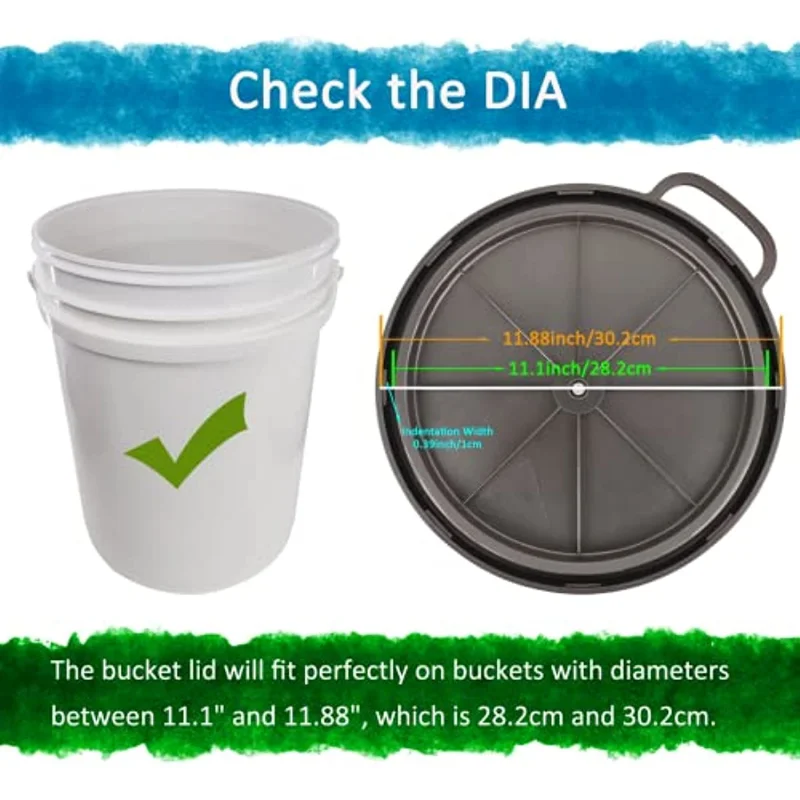 F Aventik-Tapa de asiento de cubo de 5 galones, tela repelente al agua/resistente al agua, diseñada para caza, pesca, Camping, jardín, garaje - imagen 3