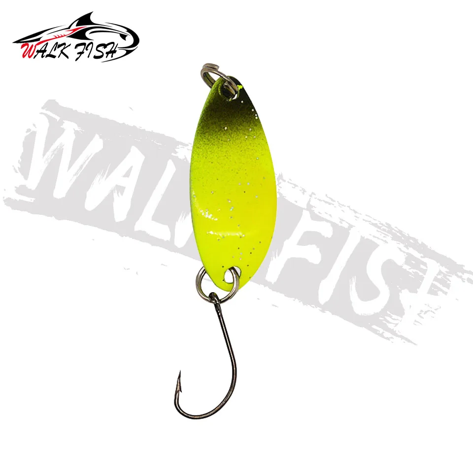 WALK FISH-señuelo de pesca de Metal, cebo giratorio, cuchara, 1 piezas, 3g, Japón, trucha, Lucio, wobbler - imagen 4