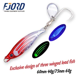 FJORD 40g 60g plantilla de pesca de Metal cola Spinner señuelo giratorio cuchara de mar Lucio recién llegados 2025 cebos artificiales aparejos de pesca