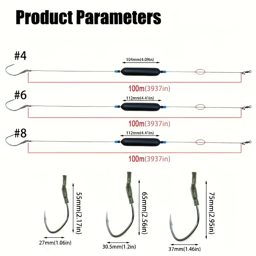 Kit pesca manual – Aparejo flotante ajustable con accesorios