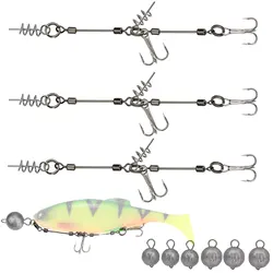 THKFISH Pike Stinger Rig anzuelos triples para Swimbait