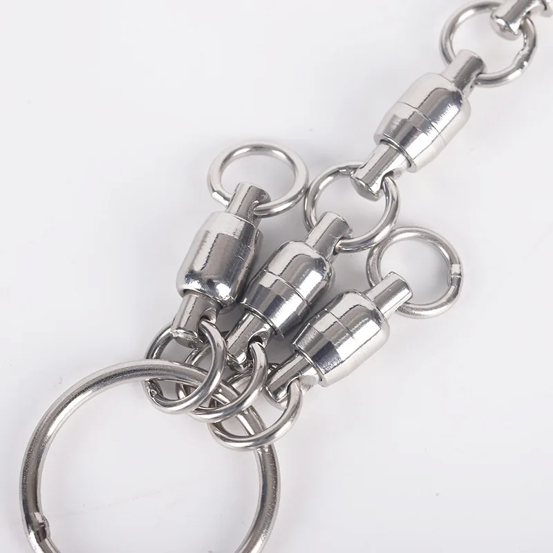 Accesorios giratorios de Pesca en el mar, Conector de señuelo de acero inoxidable, rodamiento de bolas giratorio, equipo de Pesca en agua salada, 2 piezas - imagen 4