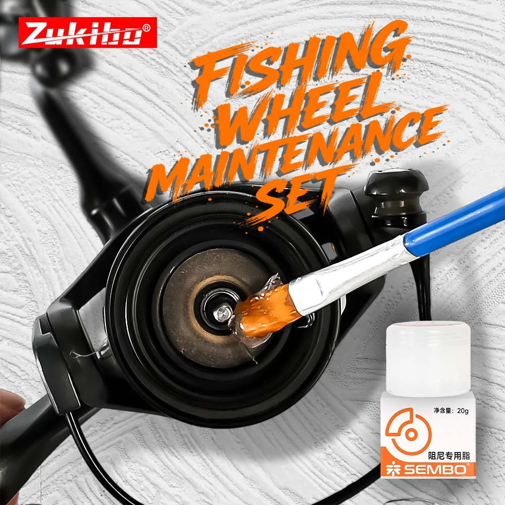 Carrete de pesca ZUKIBO, amortiguación, grasa especial, 20g, carrete de pesca, aceite, carrete de pesca, herramienta de lubricación para el cuidado, pesca sedosa anticorrosión