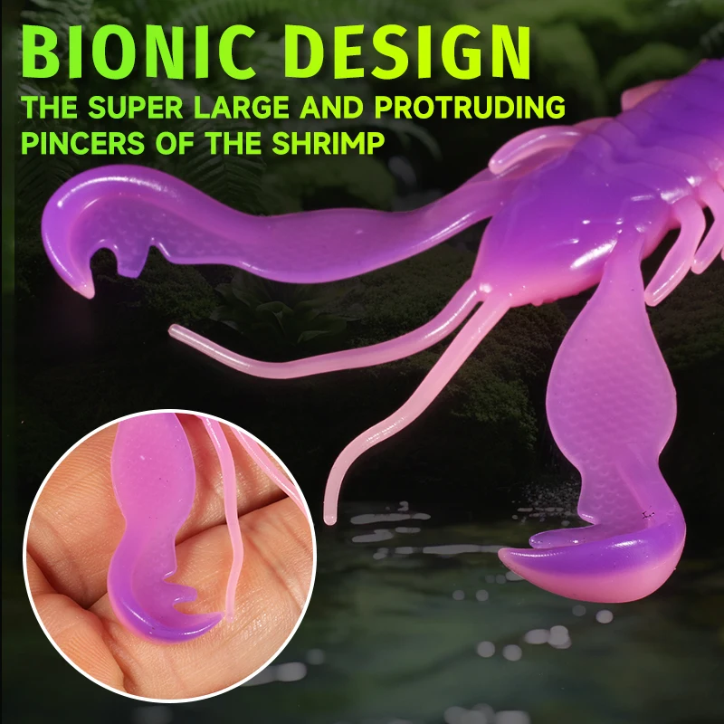 2023 supercontinente Filet Craw Bait perch señuelos señuelo suave Señuelos de pesca camarones langosta señuelo de plástico suave Señuelos de pesca - imagen 5