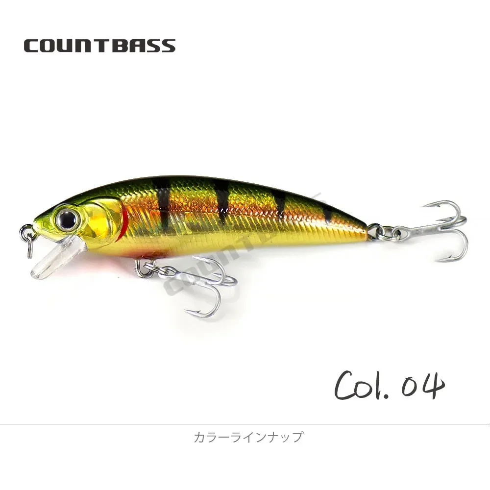 COUNTBASS Minnow 60mm y 75mm (señuelo de pesca de sábalo hundido lento, perca Wobbler de plástico, señuelo de pescador Leurre - imagen 5