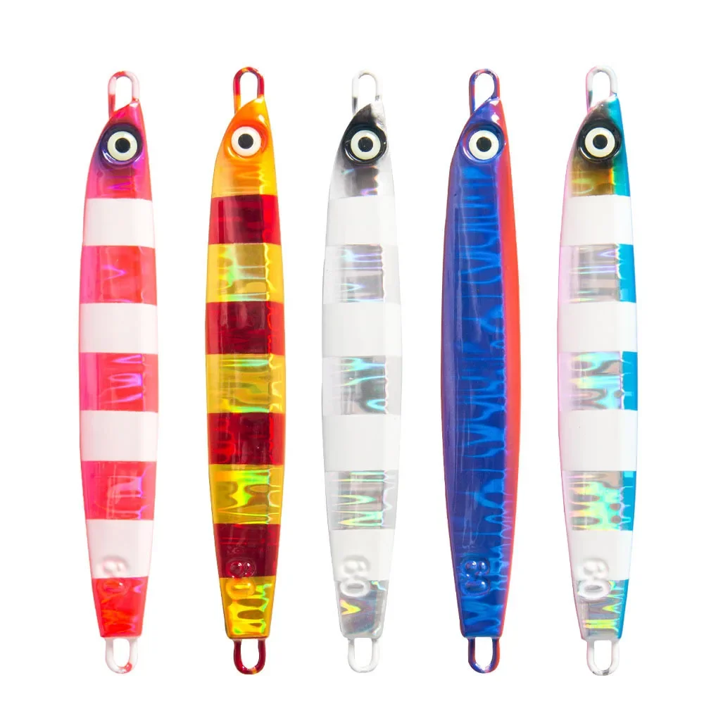 Cuchara de Jigging de Metal de hundimiento rápido, 60g-200g, impresión 3D, cebo Artificial láser, plantilla de pesca en barco, señuelos de pesca de peces súper duros - imagen 2