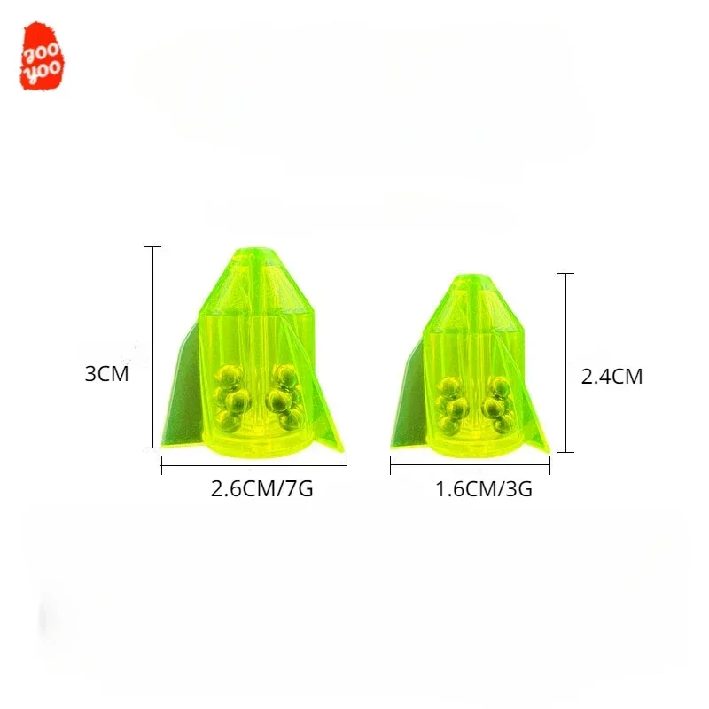 Accesorios para equipo de pesca, cebo Luya, contrapeso con cuentas de sonido, tubo de plástico incorporado, 15 bolas de acero inoxidable, 5 uds. - imagen 5