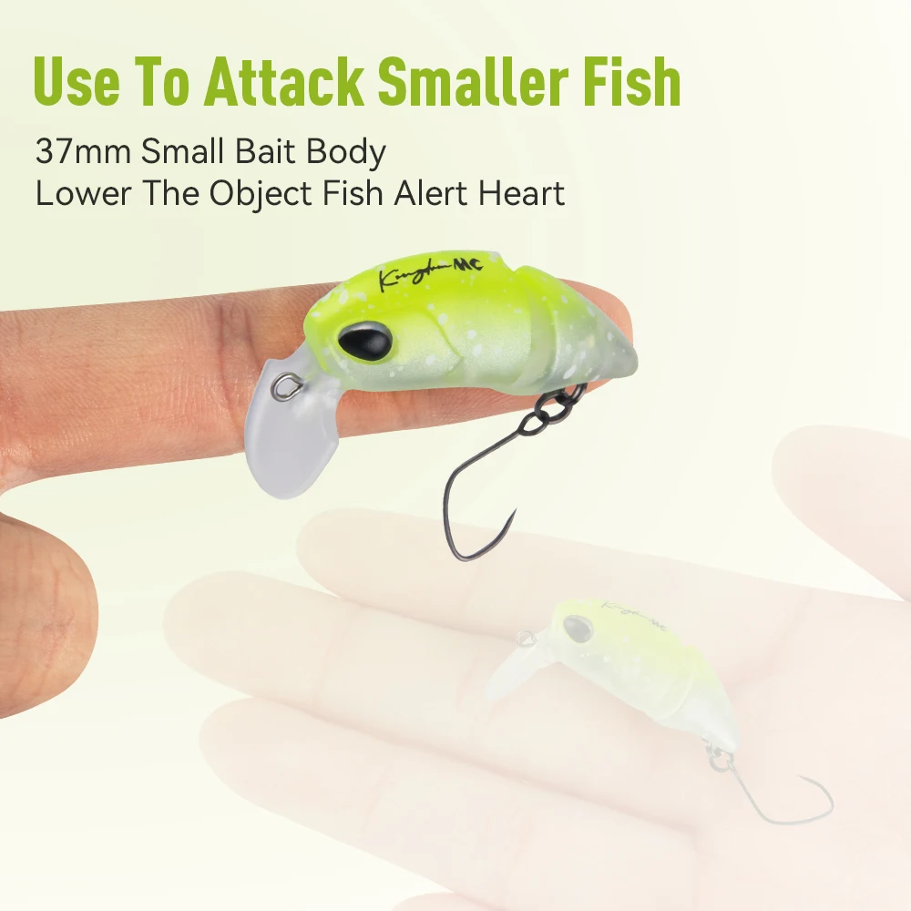Señuelo Kingdom Micro Minnow – Crankbait flotante articulado para trucha - imagen 4