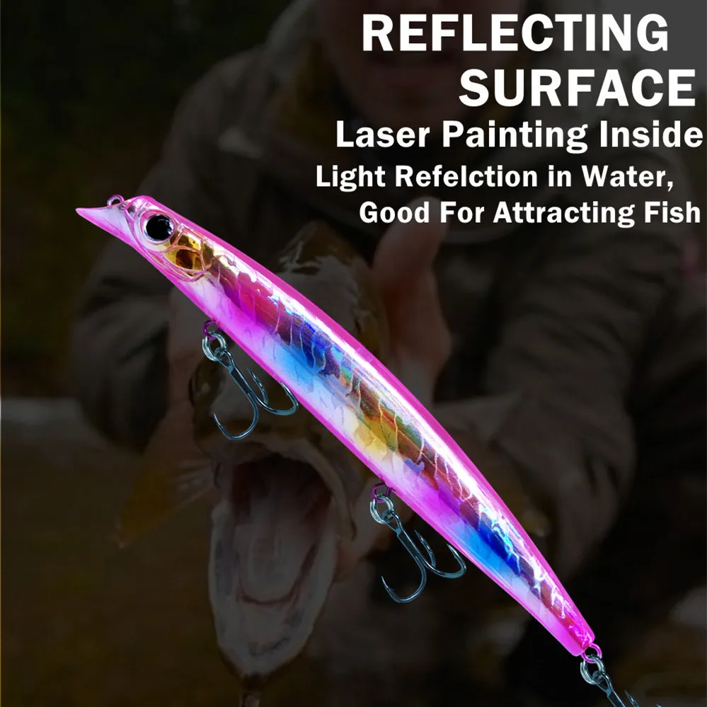 GREENSPIDER Jerkbait Wobblers 14,5 cm19g cebo duro flotante palo de pececillo lápiz Señuelos de pesca sistema de transferencia de peso fundición larga - imagen 4