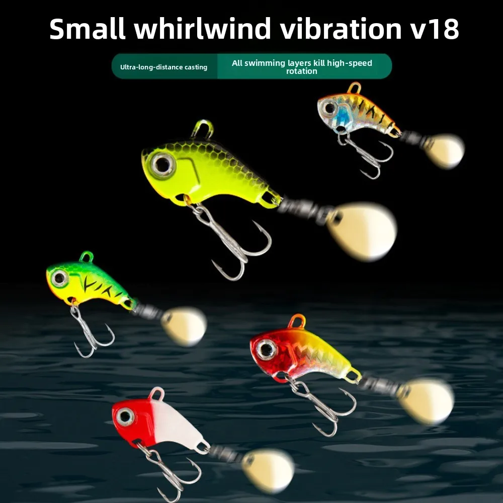 5 Piezas de Señuelos de Pesca Artificiales Giratorios con Purpurina, Señuelos Vibratorios con Caja, Kit de Señuelos de Pesca, Señuelos Giratorios Coloridos, Anzuelos de Pesca - imagen 3