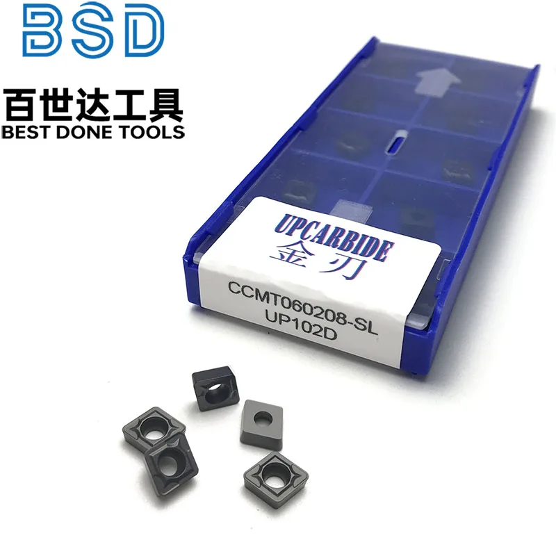 CCMT 060208   Cortador de inserción de carburo YBC252, torno CNC CCMT SL, herramienta de torneado para acero inoxidable - imagen 3