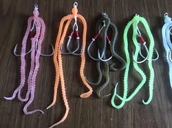 Falda de silicona con campana Jig Head para pesca en agua salada