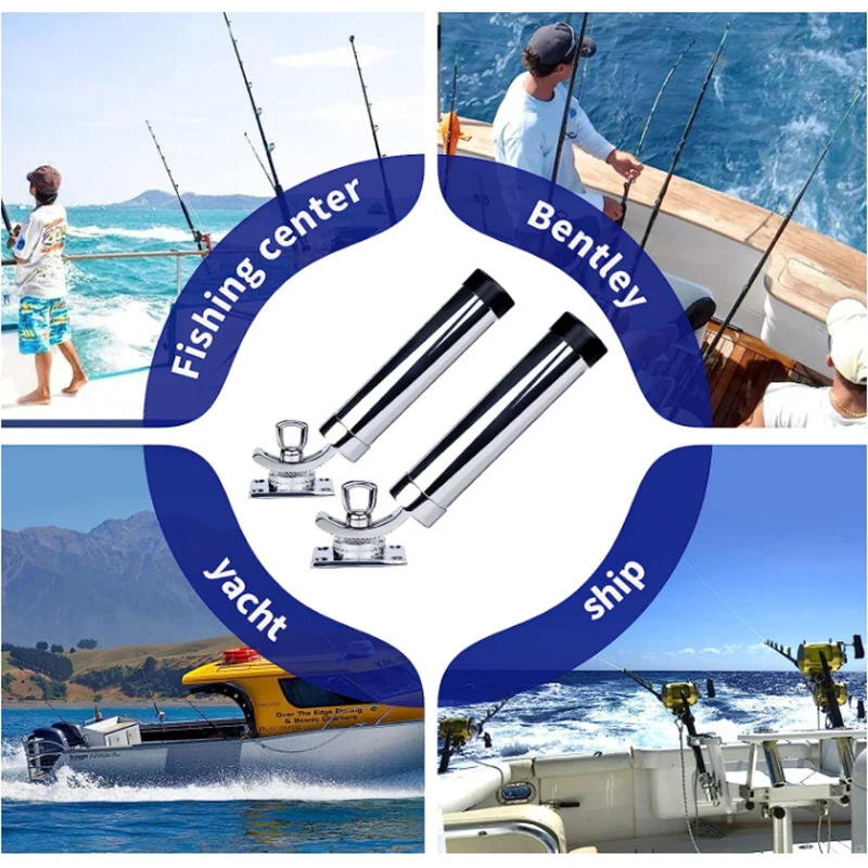 Soporte caña barco regulable 360° – Acero inoxidable 316 marine - imagen 5