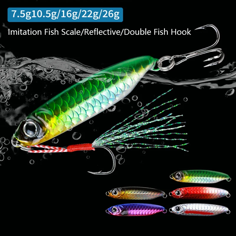 Cebo de pesca, cuchara de jigging, señuelo para exteriores, cebo de plantilla de Metal, 1 ud. - imagen 3