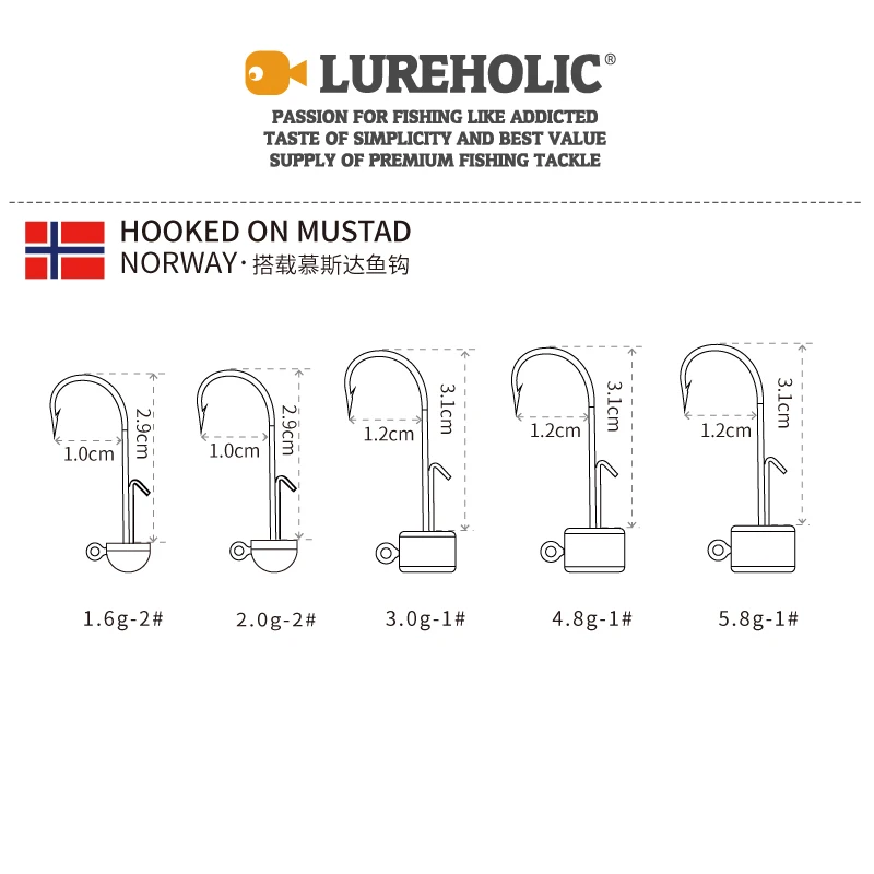 LureHolic Fi Ned Jig Mustad – suave flotante para señuelos - imagen 5