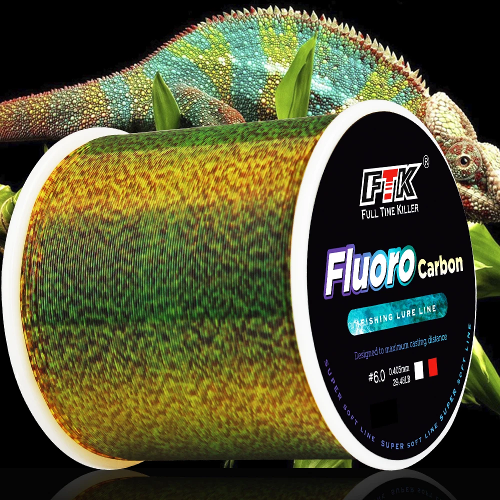 FTK-línea de pesca de fibra de carbono, 300M, supersuave, fluorocarbono, 0,14-0,5mm, 4,13-34.32LB, accesorios portátiles para pesca de carpa - imagen 3