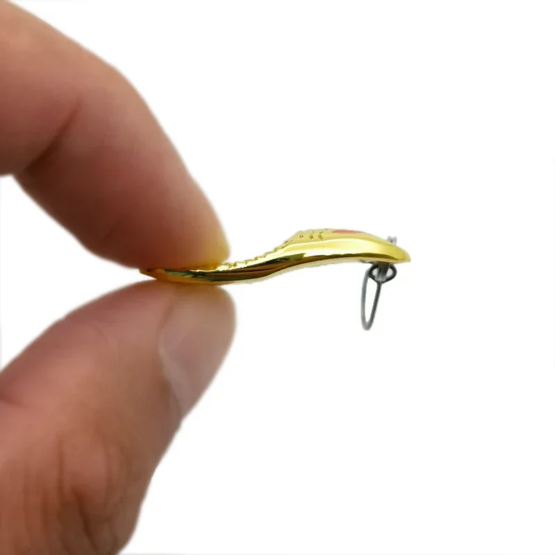 Nuevo Mini señuelo de pesca 1g2g3.5g cuchara señuelos de metal Spinnerbait Minnow pez pequeño anzuelo único plantilla flujo trucha cebos pesca caliente - imagen 5