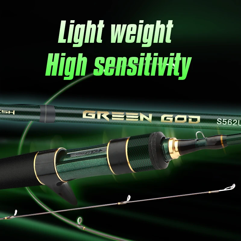 ROLLFISH UL Power-caña de pescar para trucha, fibra de carbono, fundición giratoria, señuelo súper suave, 1,38-1,8 m, acción rápida - imagen 5