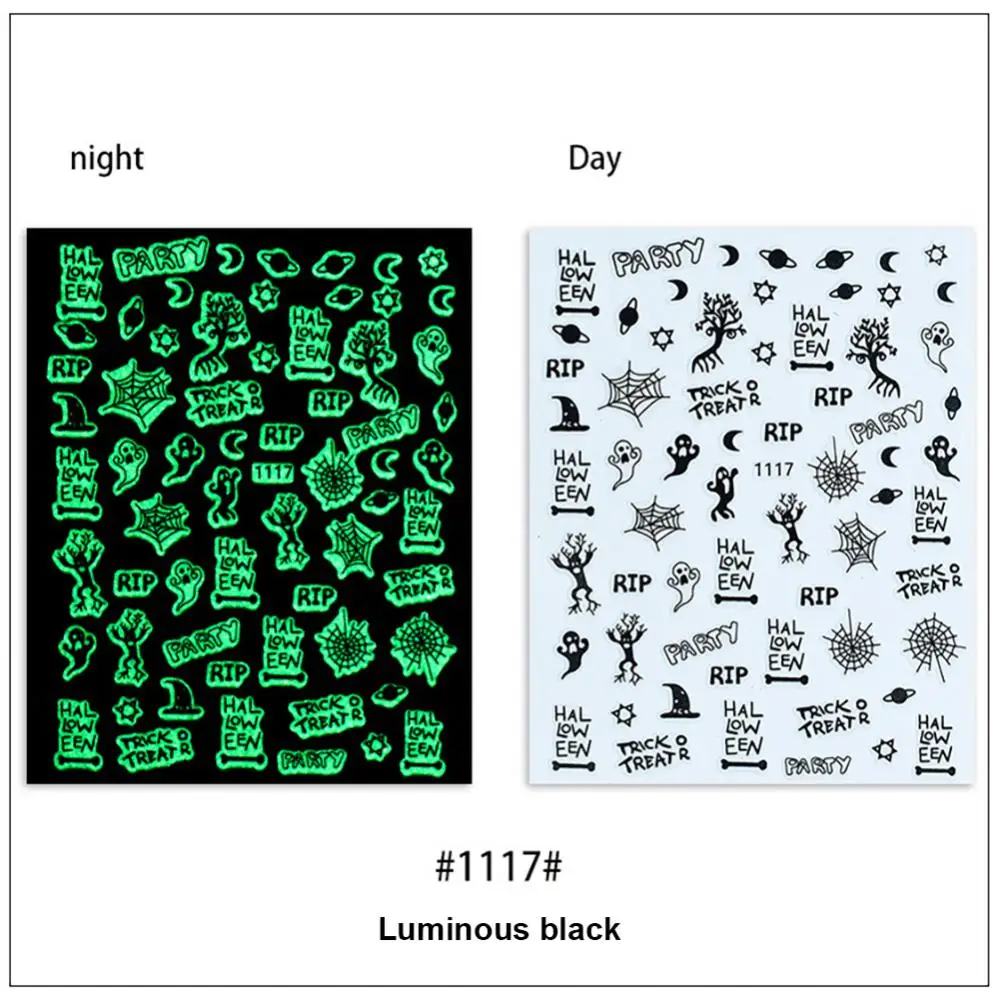 Pegatinas 3D de hojas de flores negras para uñas, calcomanías 3D, inscripciones de corazón de chica linda, deslizadores de letras para manicura, tatuaje de Arte de uñas, 1/2 piezas - imagen 4