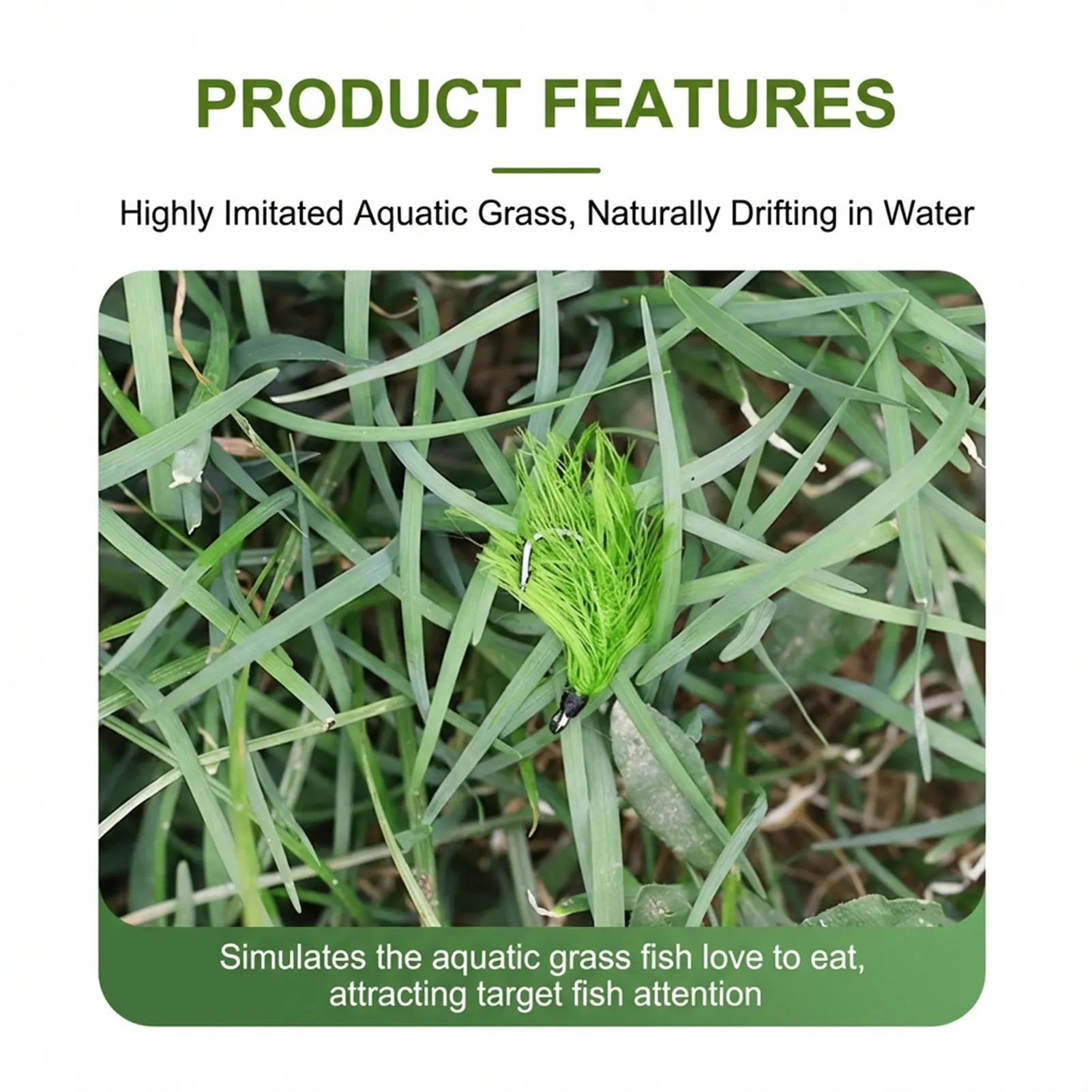 Anzuelos Bionic Moss Grass – Acero carbono para pesca de carpa - imagen 5