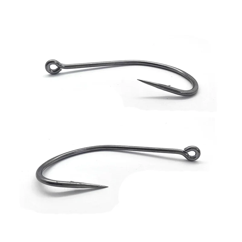 Wifreo-anzuelo de pesca de níquel negro, aparejo de mosca Nmyph Sabiki/pesca de Carpa/anzuelos de señuelo de plantilla de agua salada #3-#27 - imagen 3