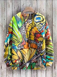 Jersey Unisex de pesca Vintage mariposa 3D KMY37