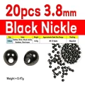 20pcs Black 3o8mm