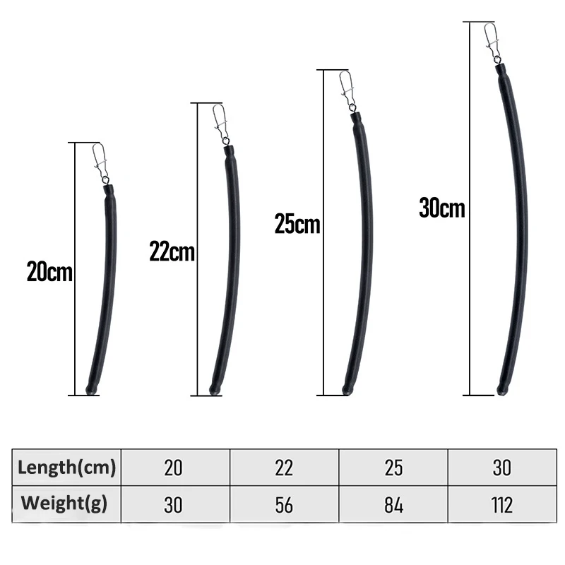Plomo largo de plomo para pesca con tubo de PVC, herramientas de accesorios de pesca para curricán de bagre - imagen 3