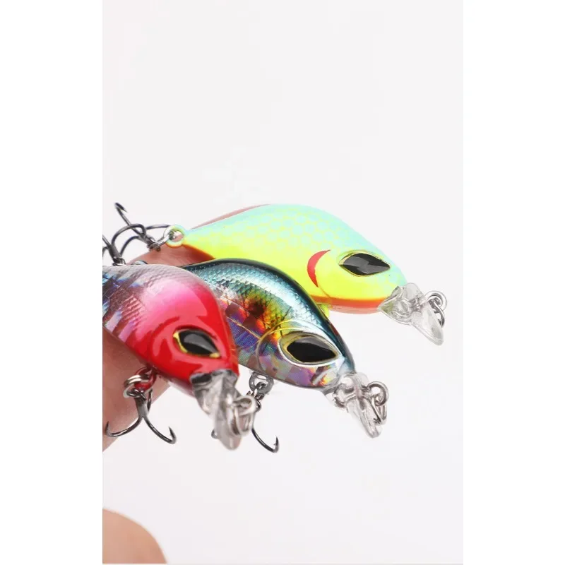 Crankbaits artificiales de manivela, Señuelos de Pesca flotantes, señuelos duros de manivela oscilante, Wobblers de sonido para lubina, perca, Lucio, 3g, 4cm - imagen 4