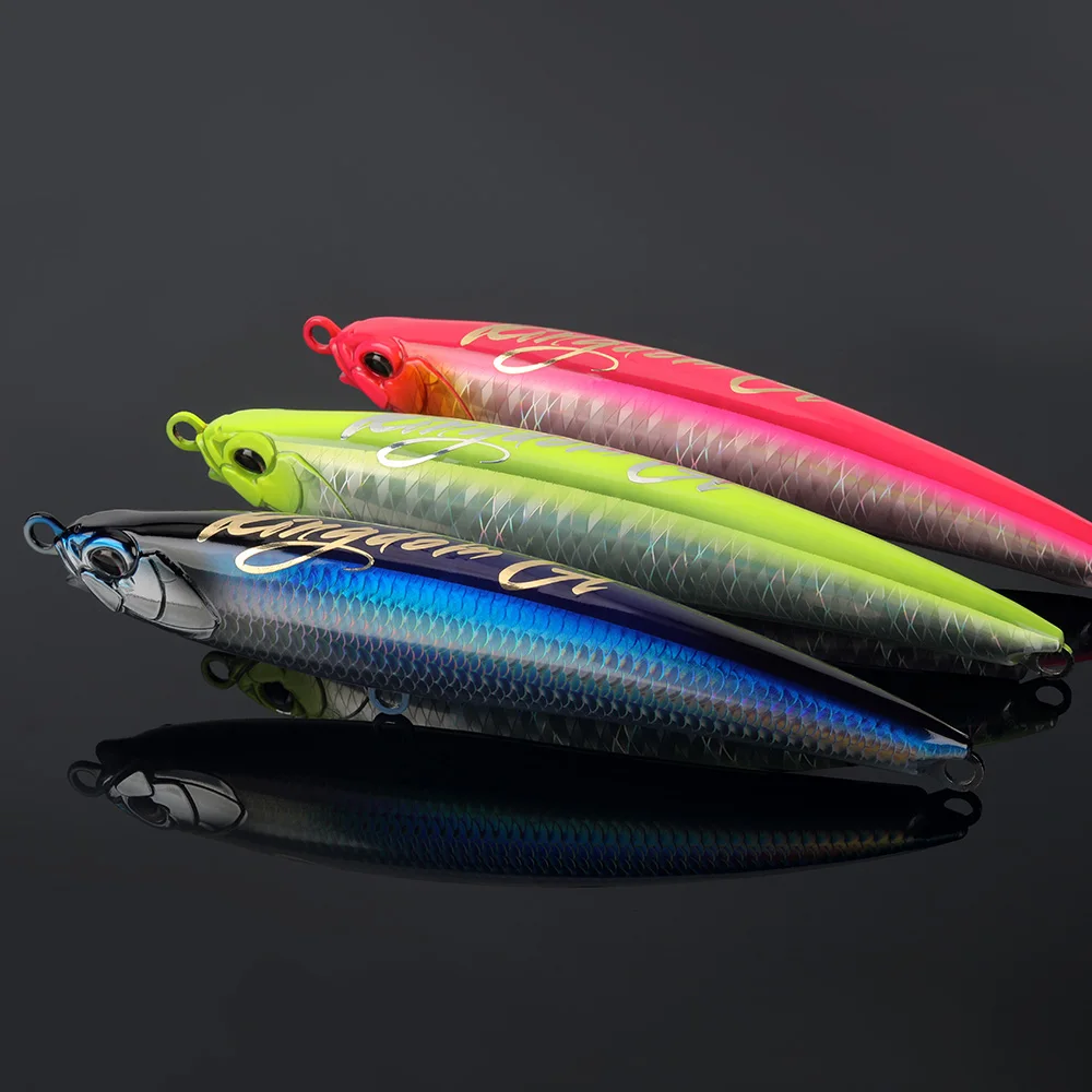 Kingdom GT Hellfire-señuelo para pesca en el mar, lápiz flotante, 40g, 52g, 71g, 160mm, 180mm, 200mm, acción Z, cebo duro Artificial, señuelo de agua salada - imagen 5