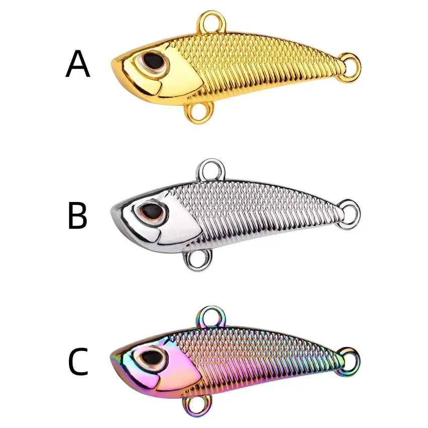 3 uds cebo giratorio de Metal VIB con vibración Spinner cuchara Señuelos de pesca 10g 15g 20g 30g plantillas trucha pesca de invierno cebos duros - imagen 4